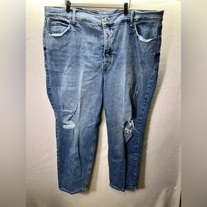 Old Navy Sky High Straight Leg Jeans Hi Rise Womens 24w Plus size Stretch 2149